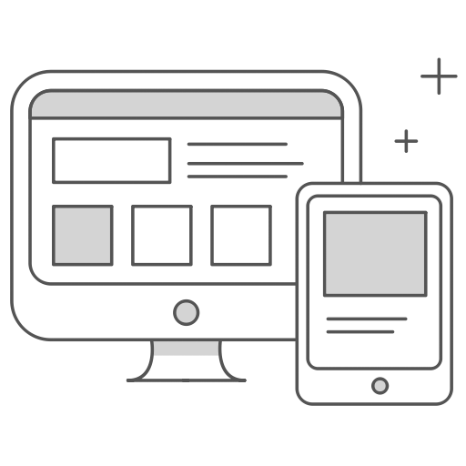 tablet and computer illustration with tables